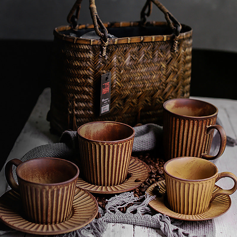 Retro Breakfast Cup and Saucer Set