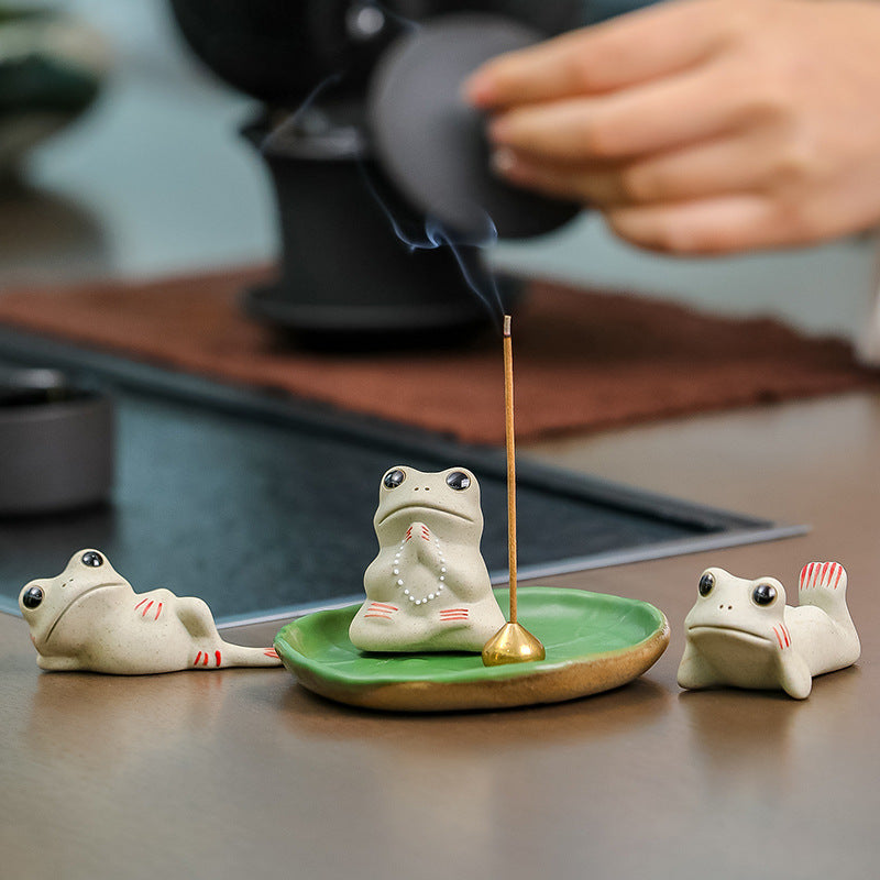 Small Frog Incense Burner